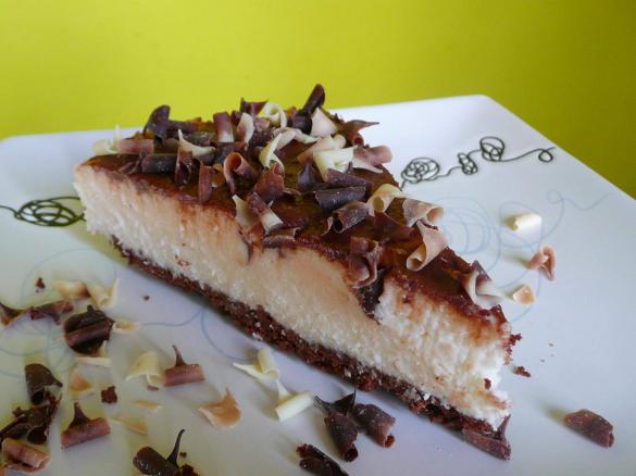 Sernik Bounty na zimno z mascarpone