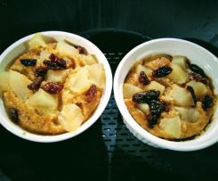 Deser owsiano-jabłkowy gotowany na parze