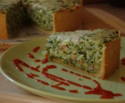 Tort szpinakowo-ryżowy z boczkiem