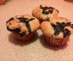 Muffinki jogurtowe z jagodami