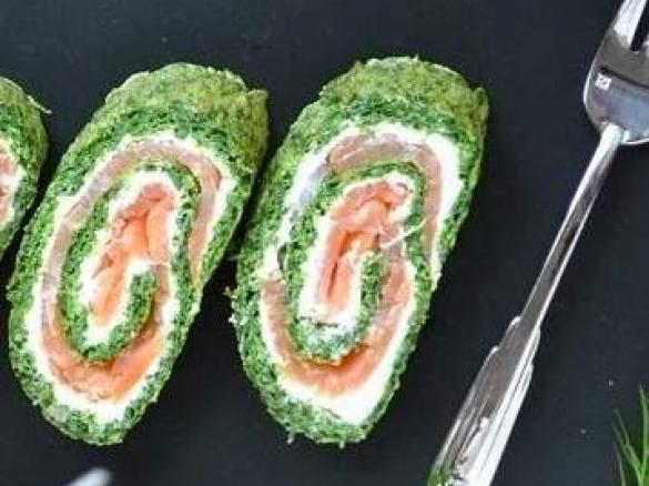 Rolada szpinakowa z łososiem w/g Edki