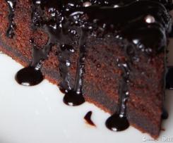 Murzynek błyskawiczny z polewą (wilgotny)