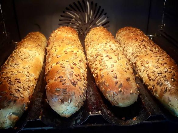 Mocno słonecznikowe bagietki
