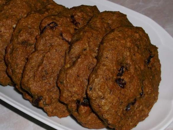 Ciasteczka bananowo - dyniowe z żurawiną