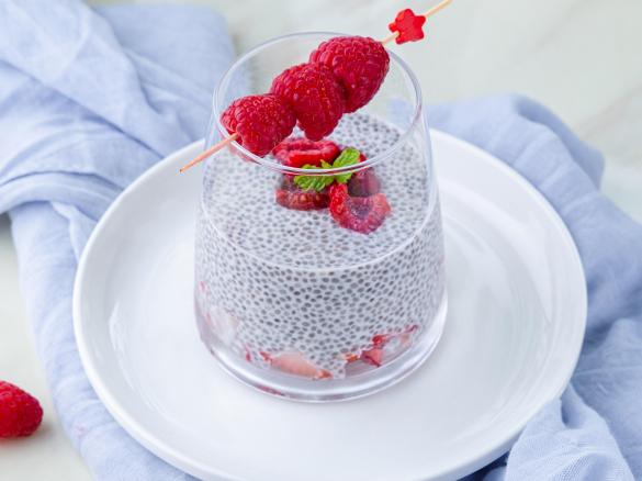 Migdałowy pudding z chia