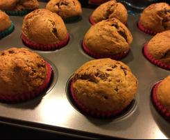 Muffinki (babeczki) bananowe z czekoladą