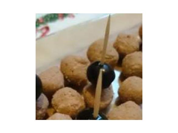 trufle z fasoli i orzechów włoskich