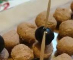 trufle z fasoli i orzechów włoskich