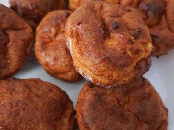 Pieczone pączki twarogowe