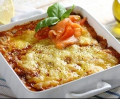 LASAGNE BROKUŁOWA Z ŁOSOSIEM