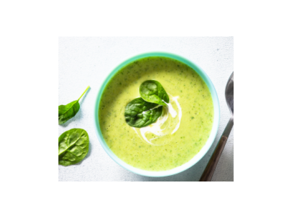 Zielony krem warzywny + grzanki z mozzarellą (5)