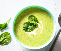 Zielony krem warzywny + grzanki z mozzarellą (5)