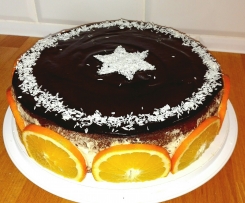 Świąteczny tort pomarańczowo-czekoladowy