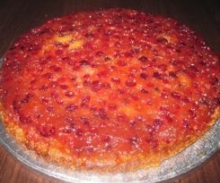 Odwrócone ciasto żurawinowe