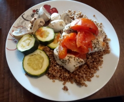 Indyk z cukinią i pieczarkami