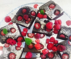 Ciasto z fasoli z malinami