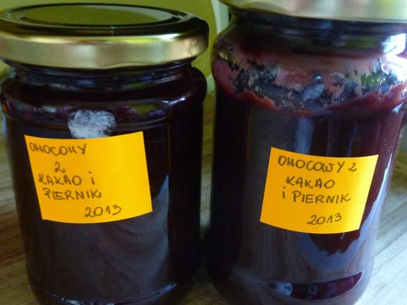 Dżem śliwka-porzeczka-malina z kakao i piernikową nutą :-)