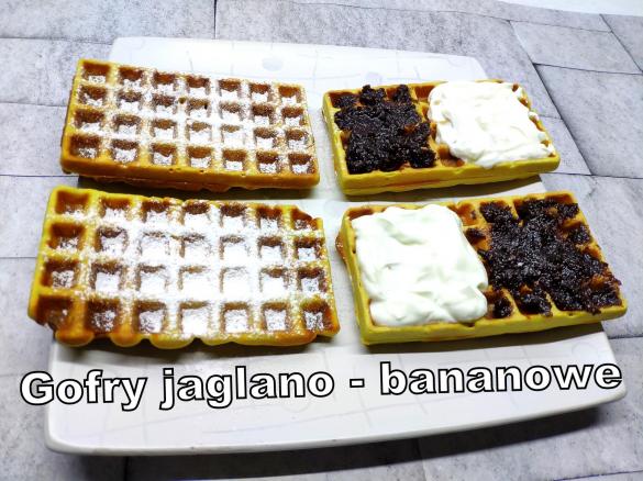 Gofry jaglano - bananowe