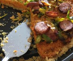 Tarta z farszem z kaszy jaglanej i suszonych pomidorów