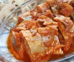 Śledzie z pieczarkami