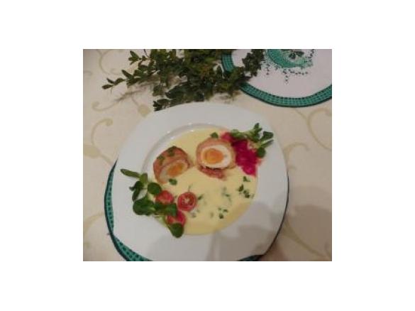 rolady jajeczne w wiosennym sosie