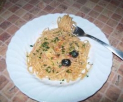 Pasta risottata z lososiem, karczochami.....