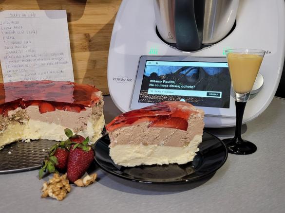 Sernik na zimno z domowego twarożku bez pieczenia