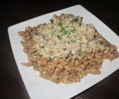 Kluseczki grzybowe  w sosie pieczarkowym