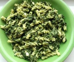 Wariant Makaron ze szpinakiem i serem Feta.