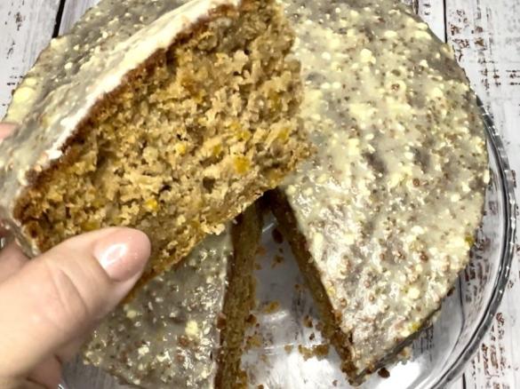 CIASTO DYNIOWO-JABŁKOWE Z PŁATKAMI OWSIANYMI