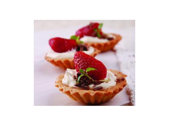 Kruche babeczki z owocami