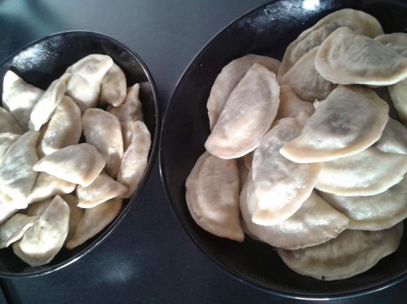 Pierogi z grzybami i kapustą